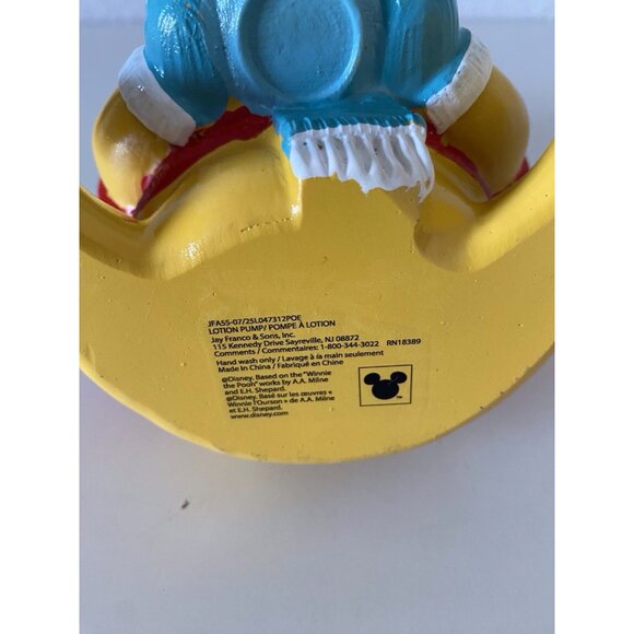 Disney Winnie The Pooh Hot Cocoa Christmas Santa Hat Soap Dispenser Ceramic NEW - Picture 7 of 9